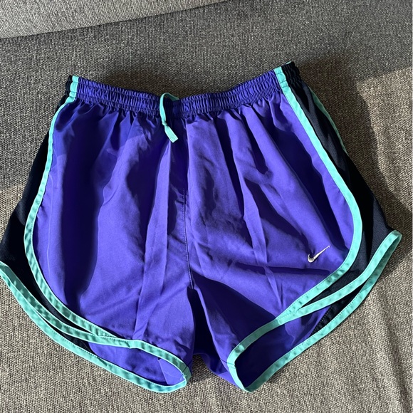Nike Pants - Nike Purple Athletic Dri-Fit Shorts with Teal Accents